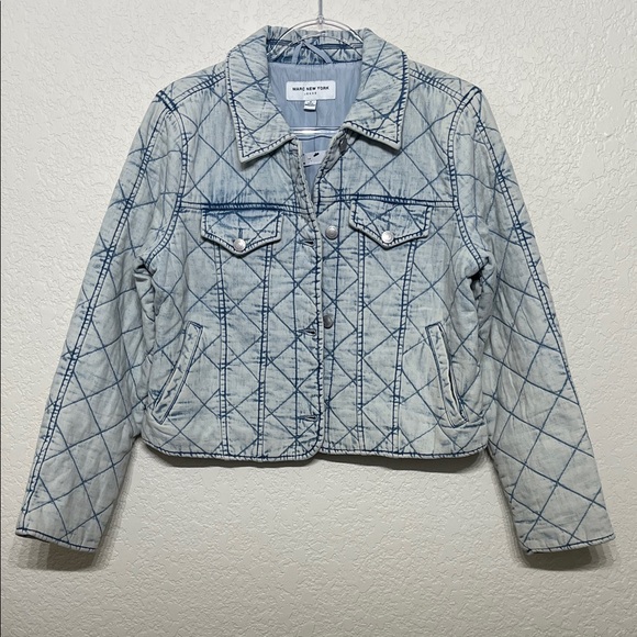Marc New York Jackets & Blazers - Marc New York Women’s Size Medium Light Blue Quilted Denim Jacket